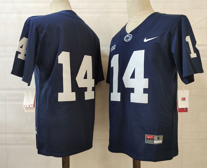 Men Penn State Natty Lions #14 No Name Blue Nike 2025 NCAA Jersey